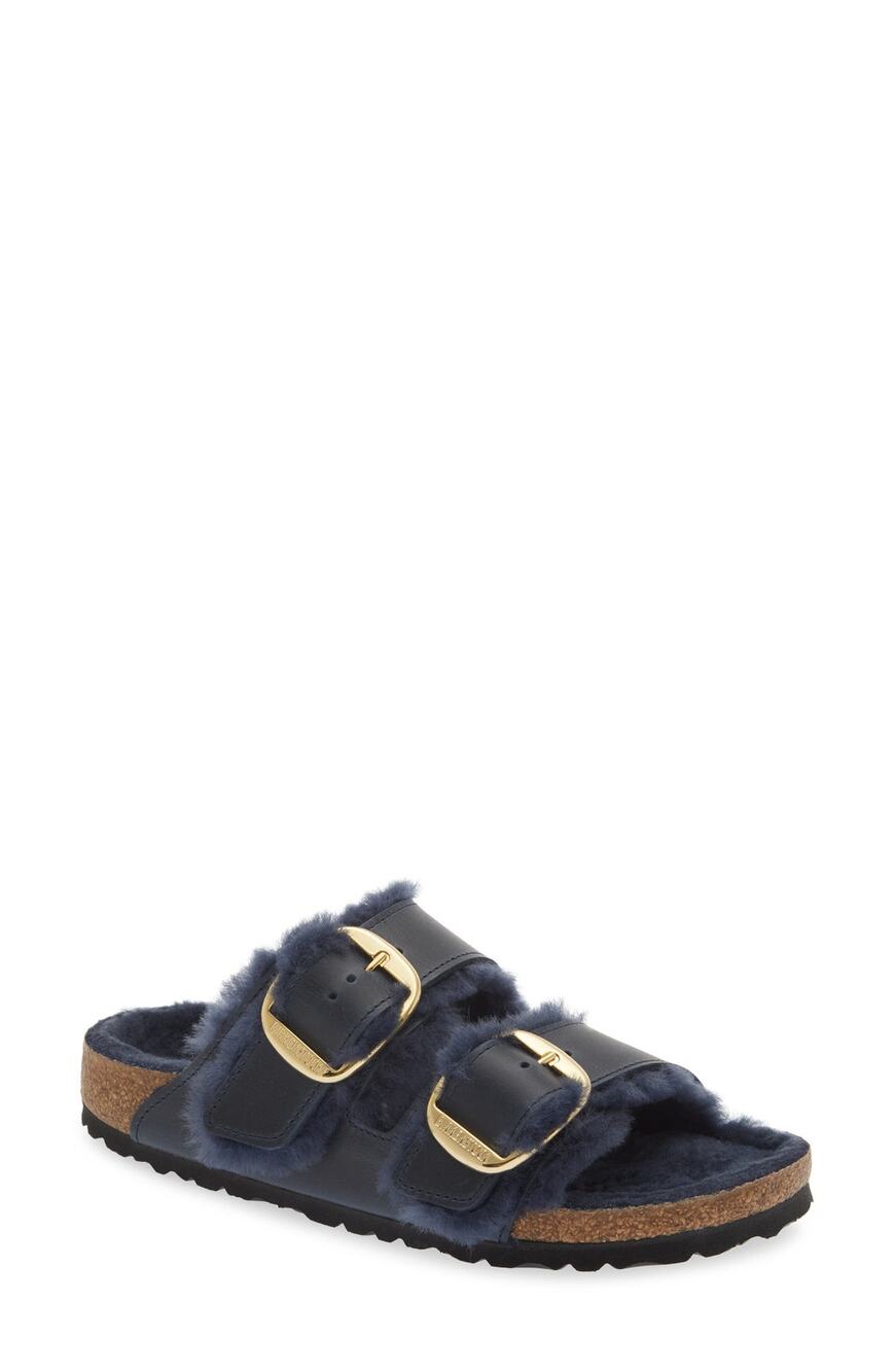 Birkenstock Arizona Big Buckle Genuine Shearling Lined Sandal - US 10